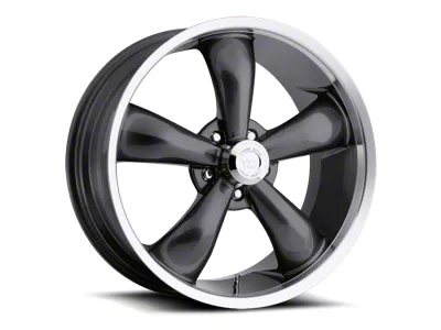 Vision Wheel Legend 5 Gunmetal Machined Wheel; 17x7; 6mm Offset (70-81 Camaro)