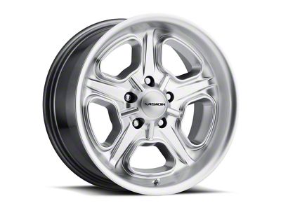 Vision Wheel Daytona Hyper Silver Wheel; 17x8; 0mm Offset (53-62 Corvette C1)