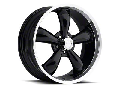 Vision Wheel Legend 5 Gloss Black Machined Wheel; 17x7; 6mm Offset (53-62 Corvette C1)