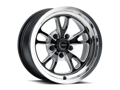 Vision Wheel Patriot Gloss Black Milled with Polished Lip Wheel; 17x10; 51mm Offset (53-62 Corvette C1)
