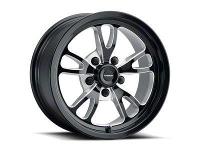 Vision Wheel Patriot Gloss Black Milled Spoke Wheel; 17x8; 0mm Offset (53-62 Corvette C1)