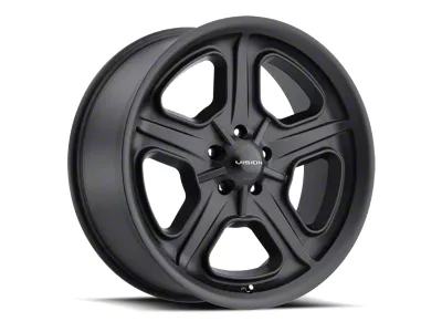 Vision Wheel Daytona Satin Black Wheel; 15x7; 6mm Offset (63-67 Corvette C2)