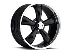 Vision Wheel Legend 5 Gloss Black Machined Wheel; 17x7; 6mm Offset (63-67 Corvette C2)