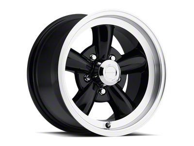 Vision Wheel Legend 5 Gloss Black Machined Wheel; 17x9; 0mm Offset (63-67 Corvette C2)