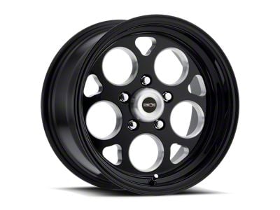 Vision Wheel Sport Mag Gloss Black with Milled Windows Wheel; 15x10; -25mm Offset (68-82 Corvette C3)