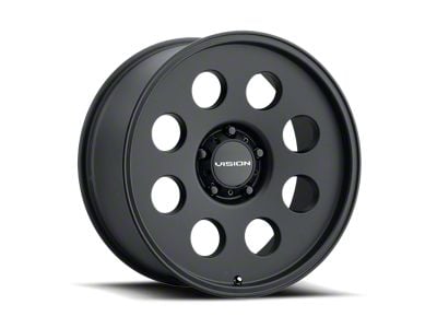 Vision Wheel Midway Satin Black Wheel; 15x10; -25mm Offset (64-73 Mustang)