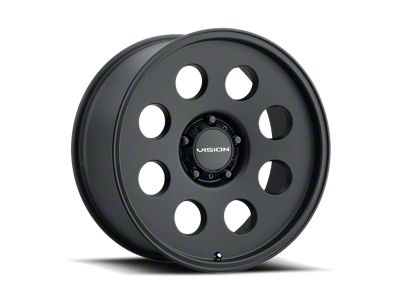 Vision Wheel Midway Satin Black Wheel; 15x8; -19mm Offset (64-73 Mustang)