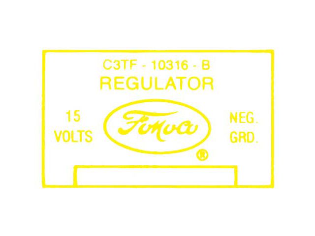 Voltage Regulator Decal - 40 Amp