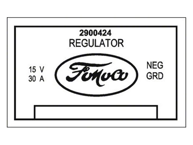 Voltage Regulator Decal