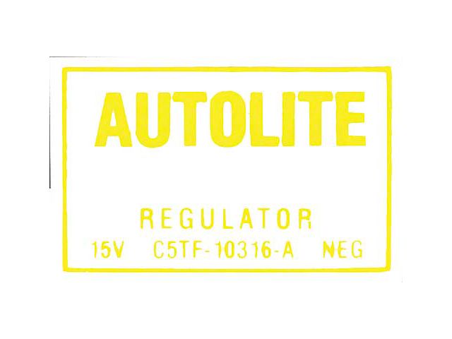 Voltage Regulator Decal