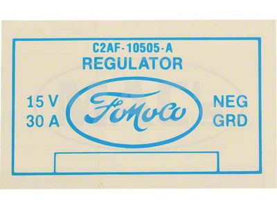 Voltage Regulator Decal