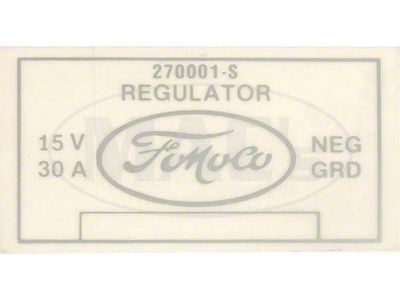 Voltage Regulator Decal