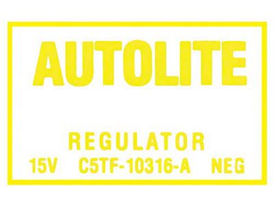 Voltage Regulator Decal - Mercury