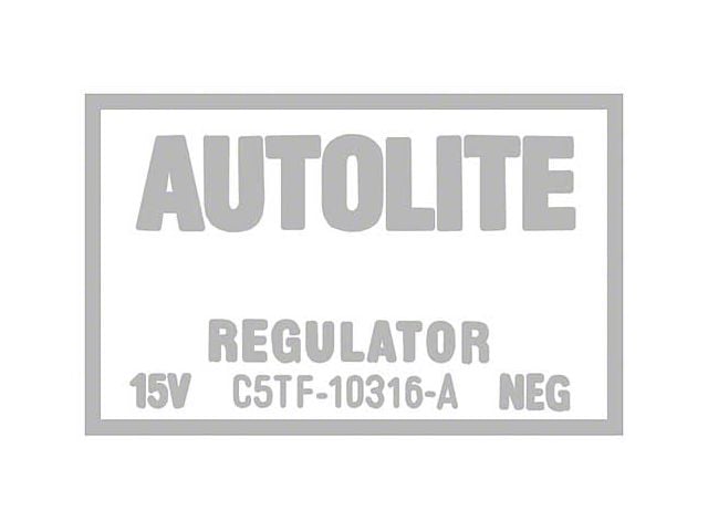 Voltage Regulator Decal - With A/C - Mercury