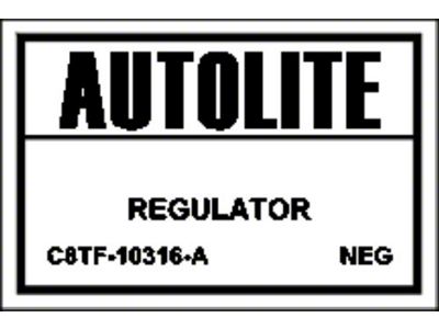Voltage Regulator Decal - With A/C - Mercury