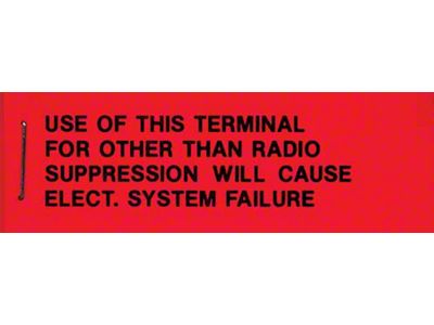 Voltage Regulator Radio Warning Tag - Mercury