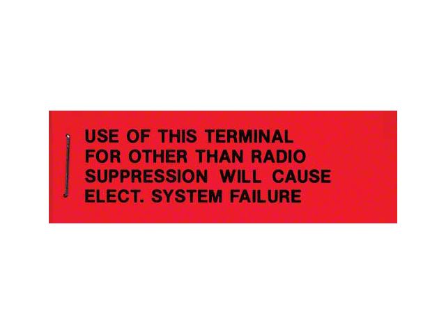 Voltage Regulator Radio Warning Tag - Mercury