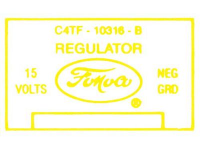 Voltage Regulator Tag - Ford
