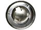 VSW Retro Series Steering Wheel Horn Button with Cross Flags Emblem; Silver
