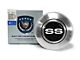 VSW Retro Series Steering Wheel Horn Button with Silver SS Emblem; Black