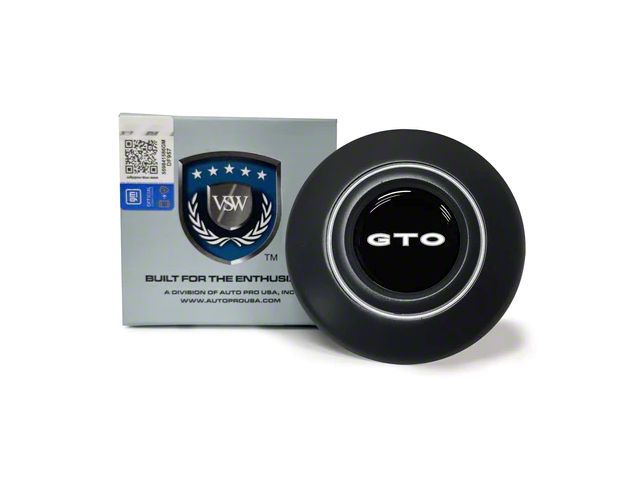 VSW OE Series Steering Wheel Horn Cap with GTO Emblem; Black