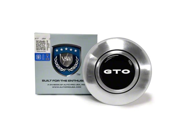 VSW OE Series Steering Wheel Horn Cap with GTO Emblem; Satin