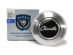 VSW OE Series Steering Wheel Horn Cap with Chevelle Emblem; Satin