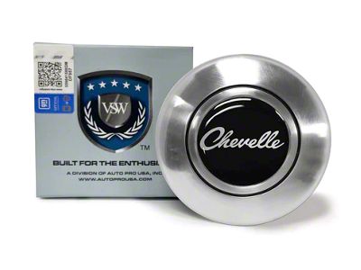 VSW OE Series Steering Wheel Horn Cap with Chevelle Emblem; Satin