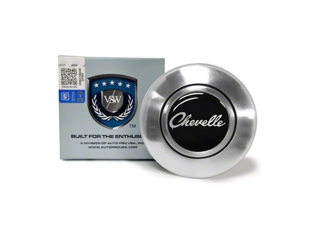 VSW OE Series Steering Wheel Horn Cap with Chevelle Emblem; Satin