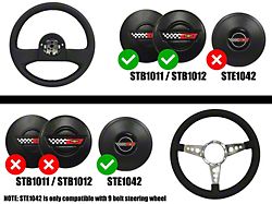 VSW OE Steering Wheel Horn Button; Black (84-85 Corvette C4)
