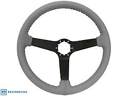 VSW S6 Step Series 14-Inch Steering Wheel; Gray Leather (80-82 Corvette C3)