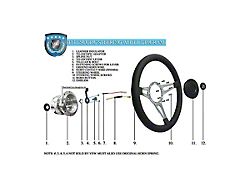 VSW S9 Steering Wheel Hub Adapter; Black (84-89 Corvette C4 w/ Telescopic Column)