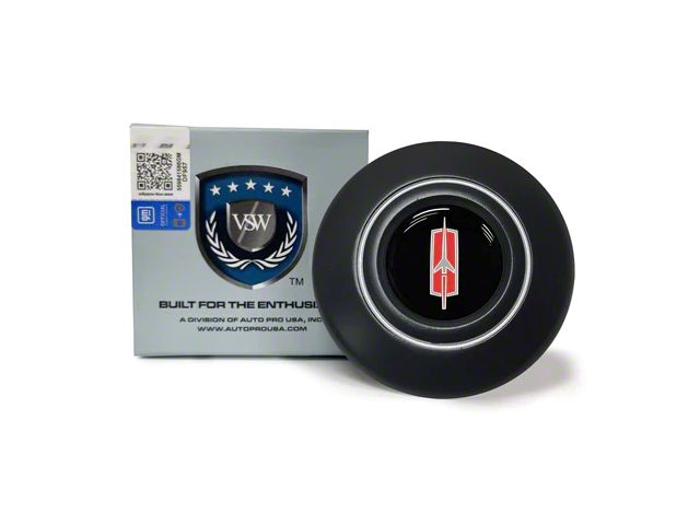 VSW OE Series Steering Wheel Horn Cap with Rocket I Emblem; Black