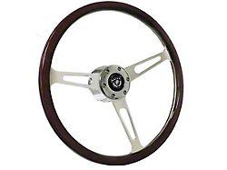 VSW S6 Classic Deluxe Wood Series 15-Inch Steering Wheel; Espresso (70-88 Monte Carlo)