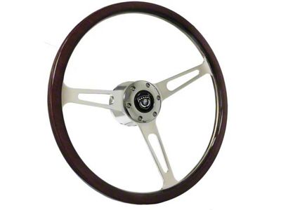 VSW S6 Classic Deluxe Wood Series 15-Inch Steering Wheel; Espresso (70-88 Monte Carlo)
