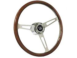 VSW S6 Classic Deluxe Wood Series 15-Inch Steering Wheel; Walnut (70-88 Monte Carlo)