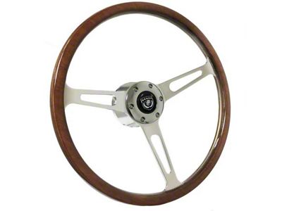 VSW S6 Classic Deluxe Wood Series 15-Inch Steering Wheel; Walnut (70-88 Monte Carlo)