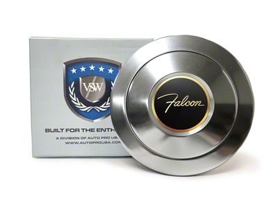 VSW OE Series Steering Wheel Horn Cap with Falcon Emblem; Black