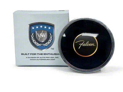 VSW S6 Deluxe Steering Wheel Horn Button with Falcon Emblem; Black