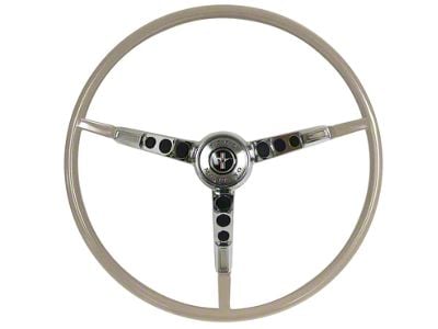 VSW OE Series 16-Inch Steering Wheel; Parchment (65-66 Mustang)