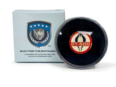 VSW S6 Standard Steering Wheel Horn Button with GT-500 Emblem; Black