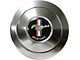VSW S9 Premium Steering Wheel Horn Button with Tri-Bar Pony Emblem; Silver