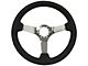 VSW S6 Sport Leather Series 14-Inch Steering Wheel; Chrome (Universal; Some Adaptation May Be Required)