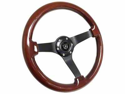 VSW S6 Sport Wood Series 14-Inch Steering Wheel; Mahogany (Universal; Some Adaptation May Be Required)