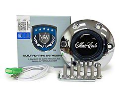 VSW S6 Standard Steering Wheel Horn Button with Monte Carlo Emblem; Chrome