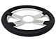 VSW S9 Premium Leather Series Solid Four Spoke 15-Inch Steering Wheel; Polished Anodized (Universal; Some Adaptation May Be Required)