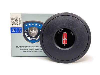 VSW S9 Standard Steering Wheel Horn Button with Rocket I Emblem; Black