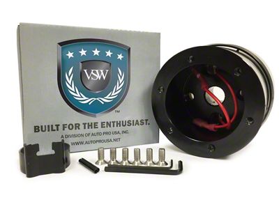 VSW S6 Steering Wheel Hub Adapter; Black (65-70 Falcon)