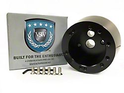 VSW S9 Steering Wheel Hub Adapter for Flaming River Columns; GM Spline; Black (Universal; Some Adaptation May Be Required)