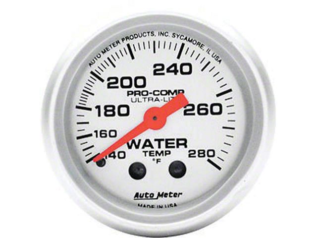 Water Temperature Gauge,2-1/16,Mechanical,UltraLt,AutoMeter